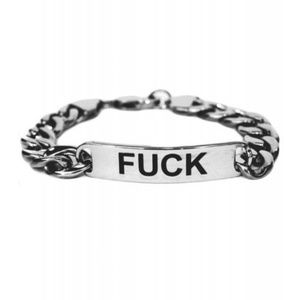 Fuck Bracelet Stainless Steel NWT
